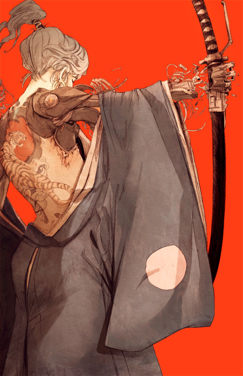 chunlo: Wanted to do something cyberpunk-y… Portfolio Artstation Society6 
