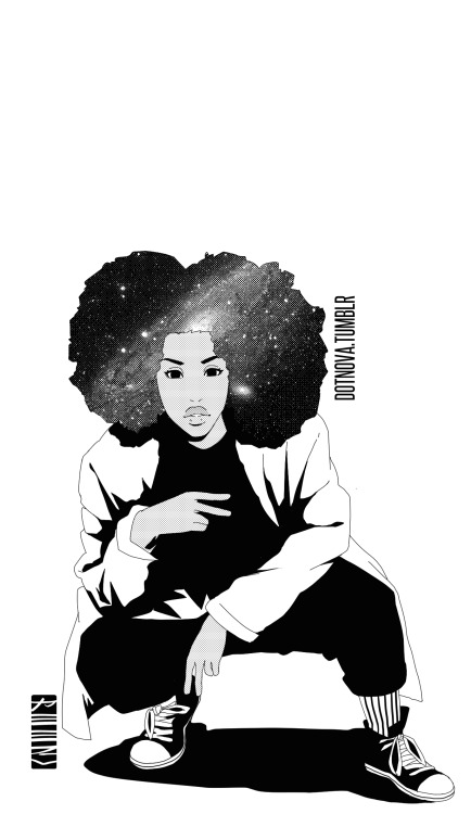 dotnova: “There’s a universe in her afro…”Artist: dotnova