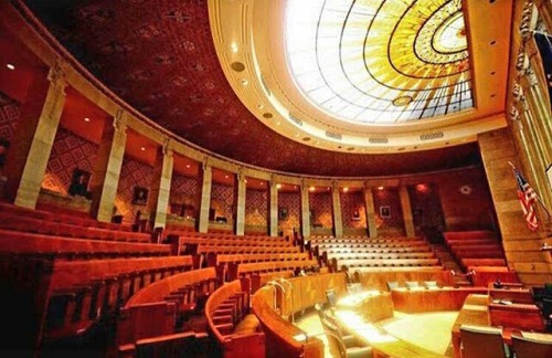 architecture-buffalo:Buffalo’s City Hall is a stunning example of Art Deco Architecture. Motifs of N