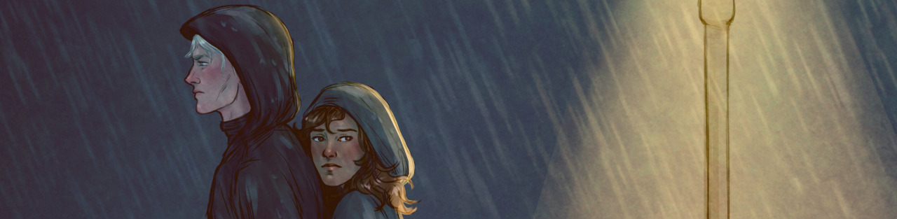 upthehillart:  The world is a scary place for two people who no longer belong Ref