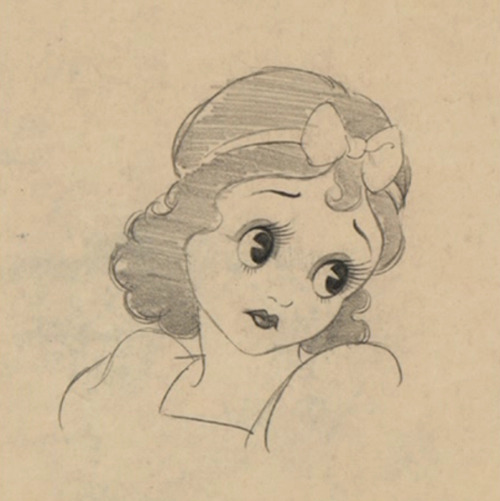 Early character designs for Snow White and the Seven Dwarfs