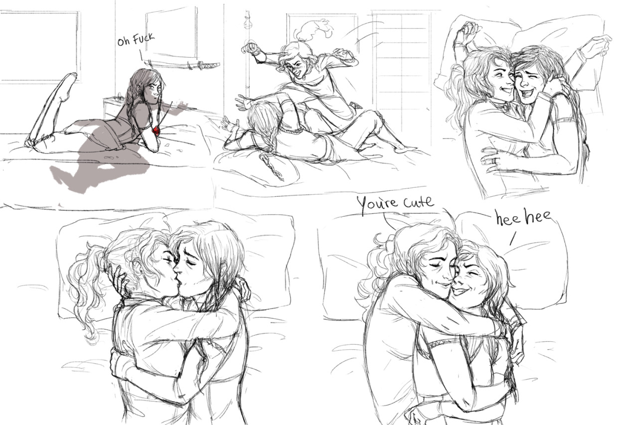 fancyfeastdoodle:  Older Korrasami. I figure even though they’ve been married for