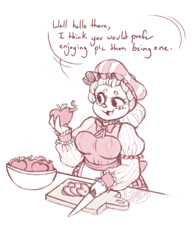 Decided To Doodle A Old Oc Of Mine Who Is Named Amelia, But Is Called Pie Mom. She Use To Be The Mother