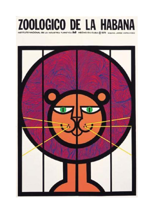 Jorge Hernandez, poster design for Zoologico de la Habana, 1974. Havana Zoo. INIT, Cuba.