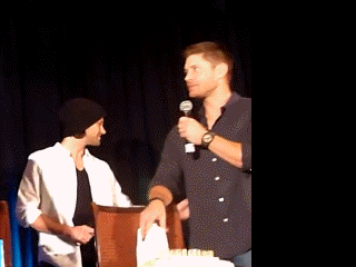 Misha teasing Jensen