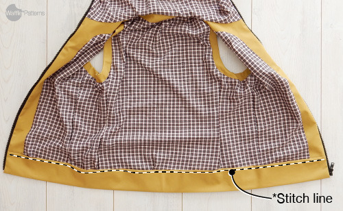 Waffle Patterns sewing patterns how to attach lining to Dropje vest