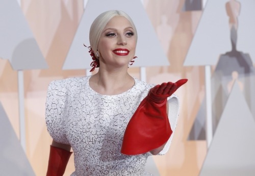 celebrity-gossippp:Lady Gaga arriving at this year’s Oscars.