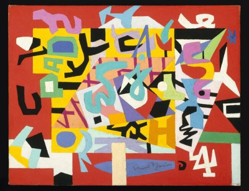 artist-stuart-davis: Pad No. 4, Stuart Davis, 1947, Brooklyn Museum: American ArtSize: 14 x 18 in. (