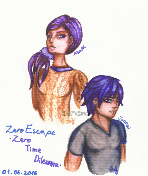 juricha-art: My old art. Zero Escape art - ZE Week 2016. Maybe someday I’ll finish it. And als