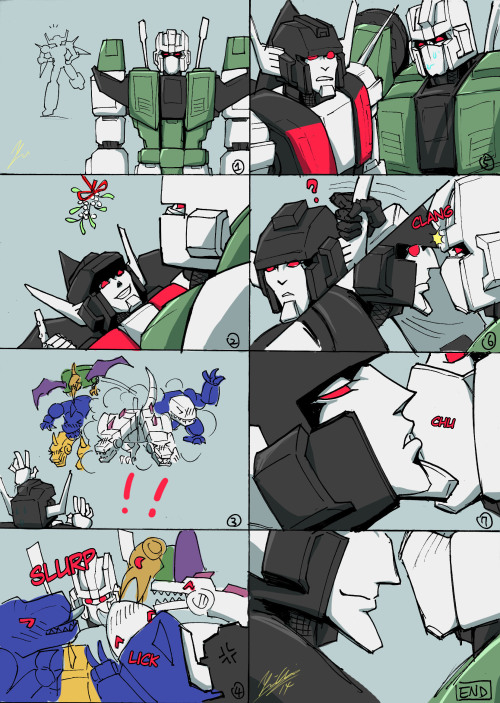 Happy Holiday!Have some silly (OOC) Black Shadow/Sixshot and Terrorcons/Sixshot sugar.