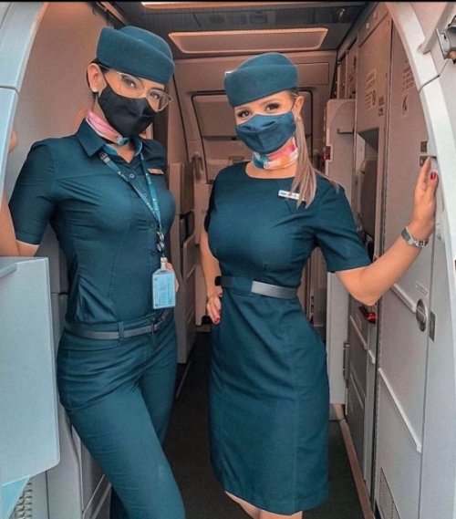 To ensure safety of passengers, flight attendants are now required to have their mouths taped shut b