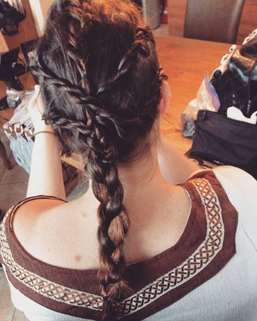 snowiicostumery:Braiding for the photoshoot #feralworkshop #photoshoot #photography #viking #vikings