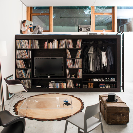 chachidesign:  The Living Cube by Till Könneker saves space in micro apartments