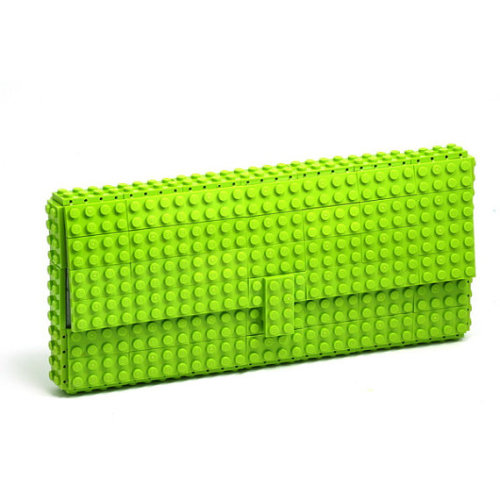 saltandsugarcrystals:Lime clutch made entirely of LEGO bricks by agabag