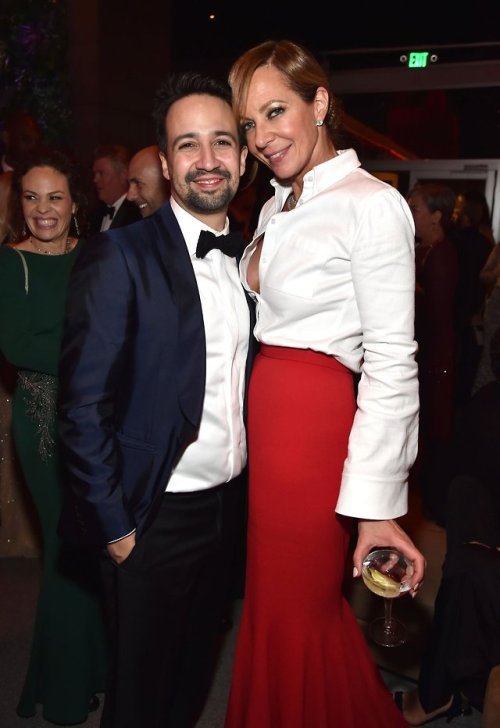 keepingupwithlinmanuel: Lin and Allison Janney at the Vanity Fair Oscars Party 2018 [Photo credit: L