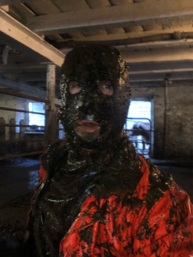 thebullmanager:Look at @pitstoppig  finally owning his SLURRYPIG title, what a filthy pig begging for more. The alpha giving into his most depraved urges.   Play in the manure alley with you