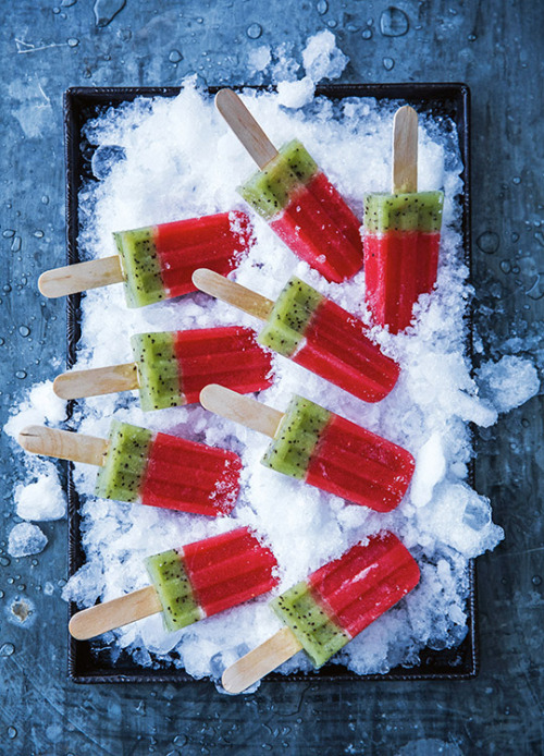 freshcravings:  Watermelon & Kiwi Iceblocks - the kids will love them! 