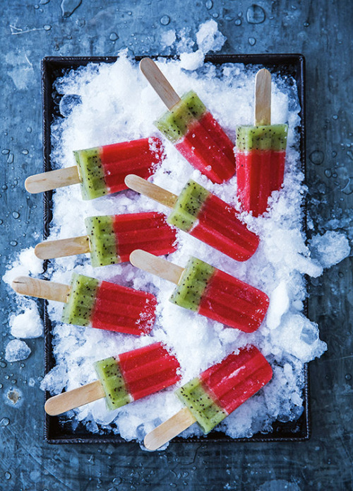 Watermelon &amp; Kiwi Iceblocks - the kids will love them! 