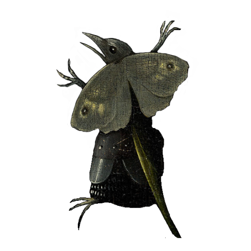 Bosch bird demons from The Garden of Earthly Delights and The Temptation of St. Anthony triptychsAva