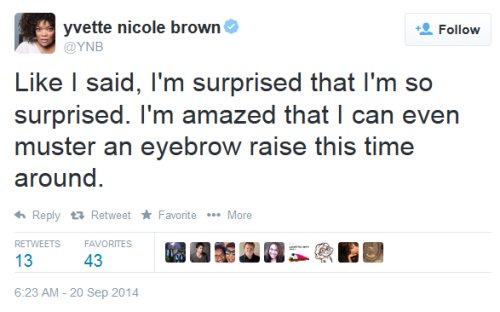 wocinsolidarity: securelyinsecure: Yvette Nicole Brown Responds to the NY Times’s portrayal of