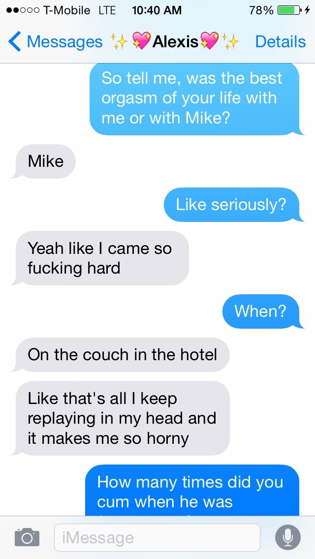 sheturnedthetable:  This is how much she enjoys Mike.  Sounds like someone needs
