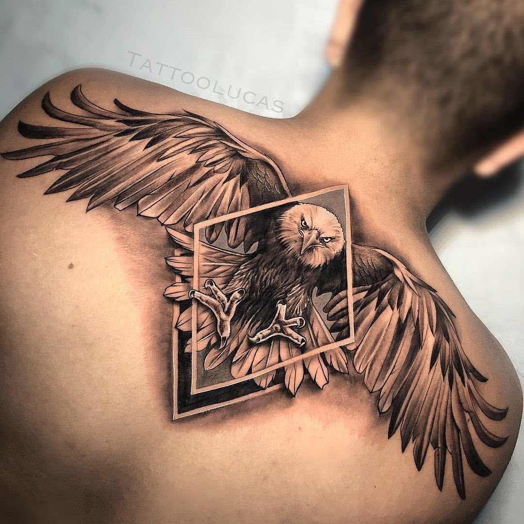 50 Eagle Back Tattoo Designs For Men  Flying Bird Ink Ideas  Old school  tattoo designs Back tattoo Traditional tattoo