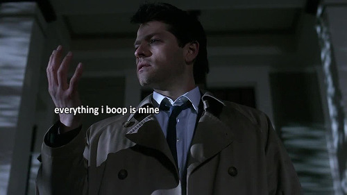 mishasminions:CASTIEL LIKES TO BOOP