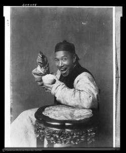 historical-nonfiction:    Man eating rice,