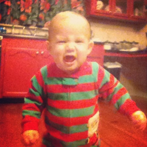 Blurry but this face is priceless. :)
