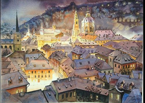 culturenlifestyle:Stunning European Cityscape Watercolor Illustrations by Igor DubovoyRussian artist