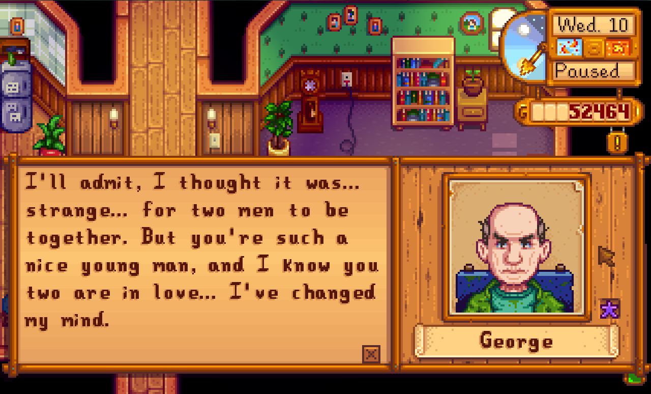 Stardew Valley Community George Is Finally Starting To Come Around
