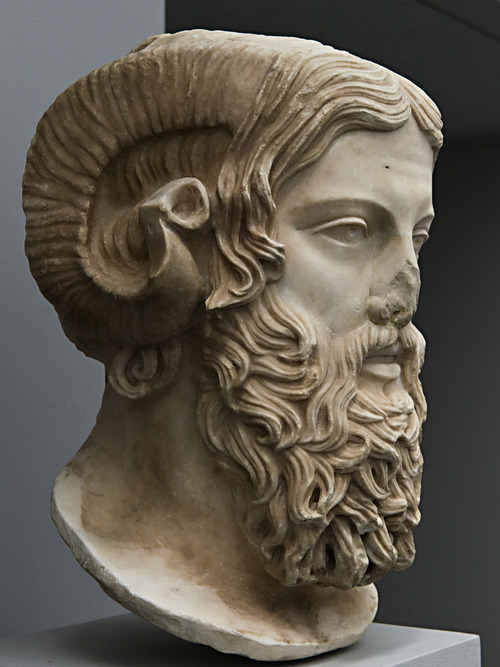 walsh-way-blog:Zeus Ammon.Marble.Greek original, 5th Century BC.