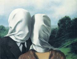 kmitt:“The Lovers I”, 1928 by Rene Magritte