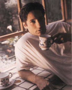 cheesewhizexpress:  mattmassacre666:  Vintage David Duchovny Wearing Tea Cups naked ;)   I spy with my little eye, an extra cup… 