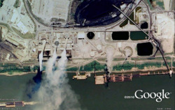 micdotcom:  Activists use Google Earth to catch power plant dumping cancerous waste into a river  On Monday environmental groups released images of a coal-ash plant in Kentucky allegedly dumping illegal waste into the Ohio river — and it’s not a pretty