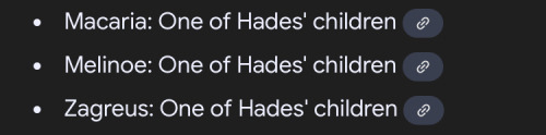 I Think Their UM Should Pertain To Different Underworld Demigods. Like Thanatos, Hecate, Hades Kids (I