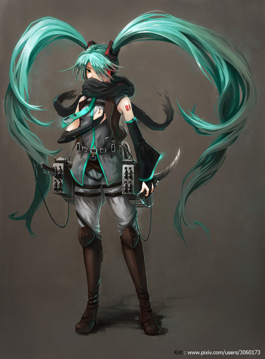 animexfavorites:  Miku : Attack On Titan | Krit [pixiv]  