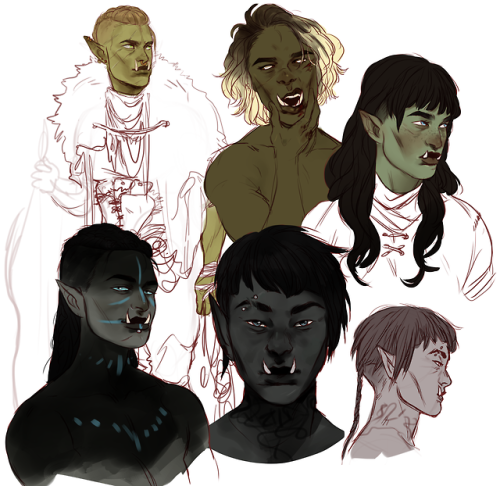 tricos-here: a bunch of orcs and one or two half-orcs