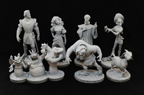Character sculptures for The Hunchback of Notre Dame by Kent Melton