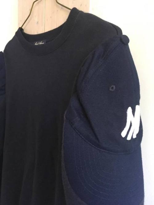 Miguel Adrover Fall 2000 Yankee Cap Shoulder Sweater