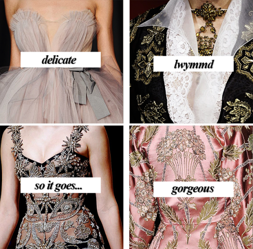dancinroundtheroom: reputation songs as couture gowns p.1