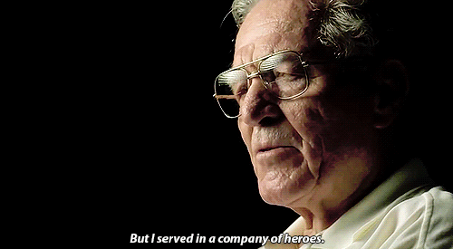 notnumbersix:  Listening to this man is an incredible experience. Listening to my husband explain the actions behind what I saw in Band of Brothers, then hearing him describe his and his family’s experiences in the military… I have no words.