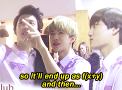 oshzt:  seyeol solving math problem ft. a dull jongin | english trans by [exoticsubs]