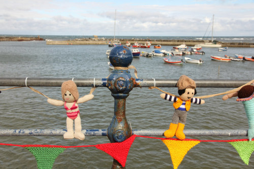 Yarn Bombing, Staithes Harbour