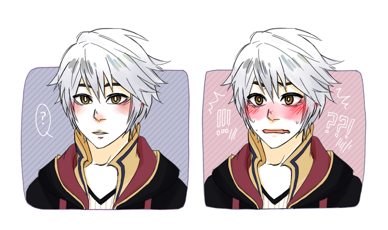 matchabot:  robin blushing like crazy when he gets flustered is important to me okay