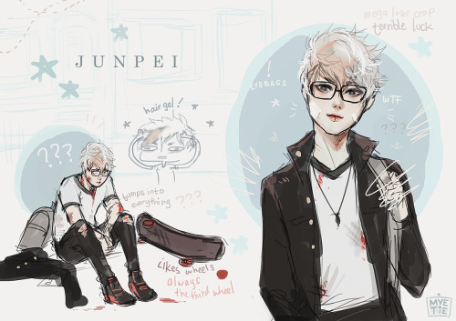 myetie:JUNPEIHe’s one of the original characters I made for Bapogichi’s Yankee AU over at facebook; 
