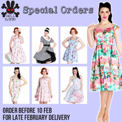 atomiccherrystore:    Hell Bunny February special orders are now open! Order before 10 February for late February delivery. Shop Now &gt; http://www.atomiccherry.com.au/women-s-clothing/special-orders?label=17    @princessmissy56