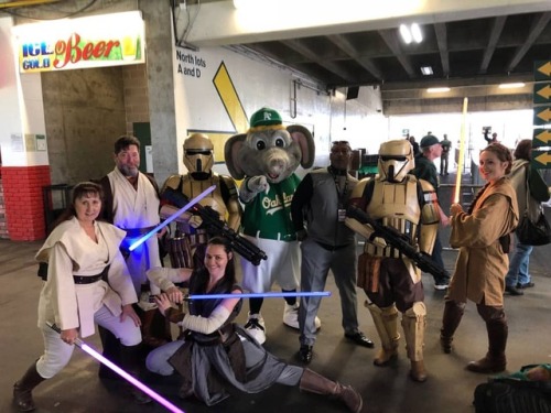 The Star Wars fireworks game was a blast! Thank you @athletics for inviting us! #atthecoliseum #st