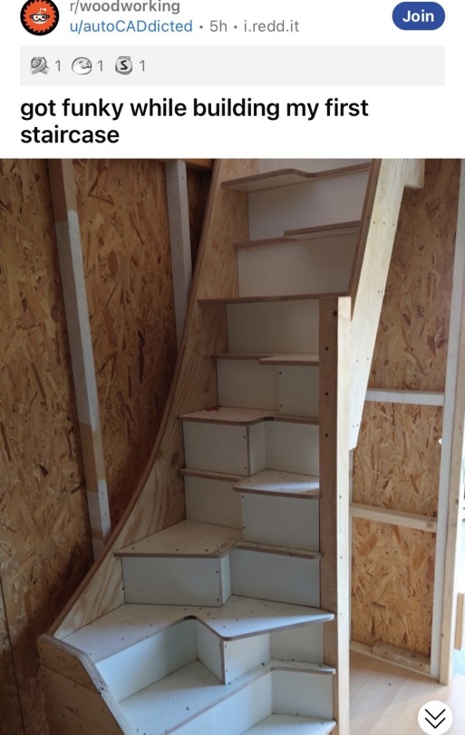 definite-human:he-needs-more-whiskey:miss-wizard:huffylemon:think about how much fucking math this guy had to do. all while thinking this was a good ideatop ten stairs to trip and die on while drunk off your ass