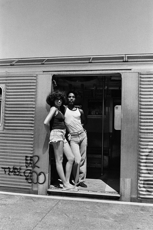 federer7: Coney Island, New York. July , 1977. An unidentified couple stand together in the graffiti